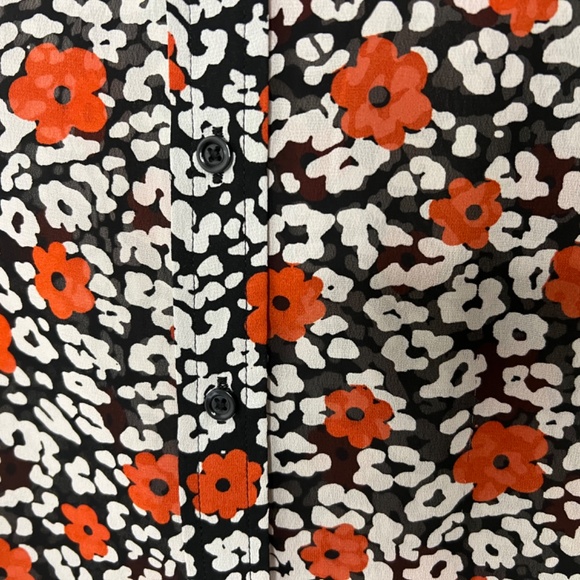 Banana Republic Poppy Flowers Floral Print Sleeveless Blouse Flowy Lightweight - Picture 4 of 11